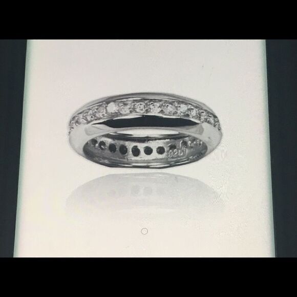 3 Ct Round Cut Channel Simulated Diamond Band Ring - Picture 1 of 4